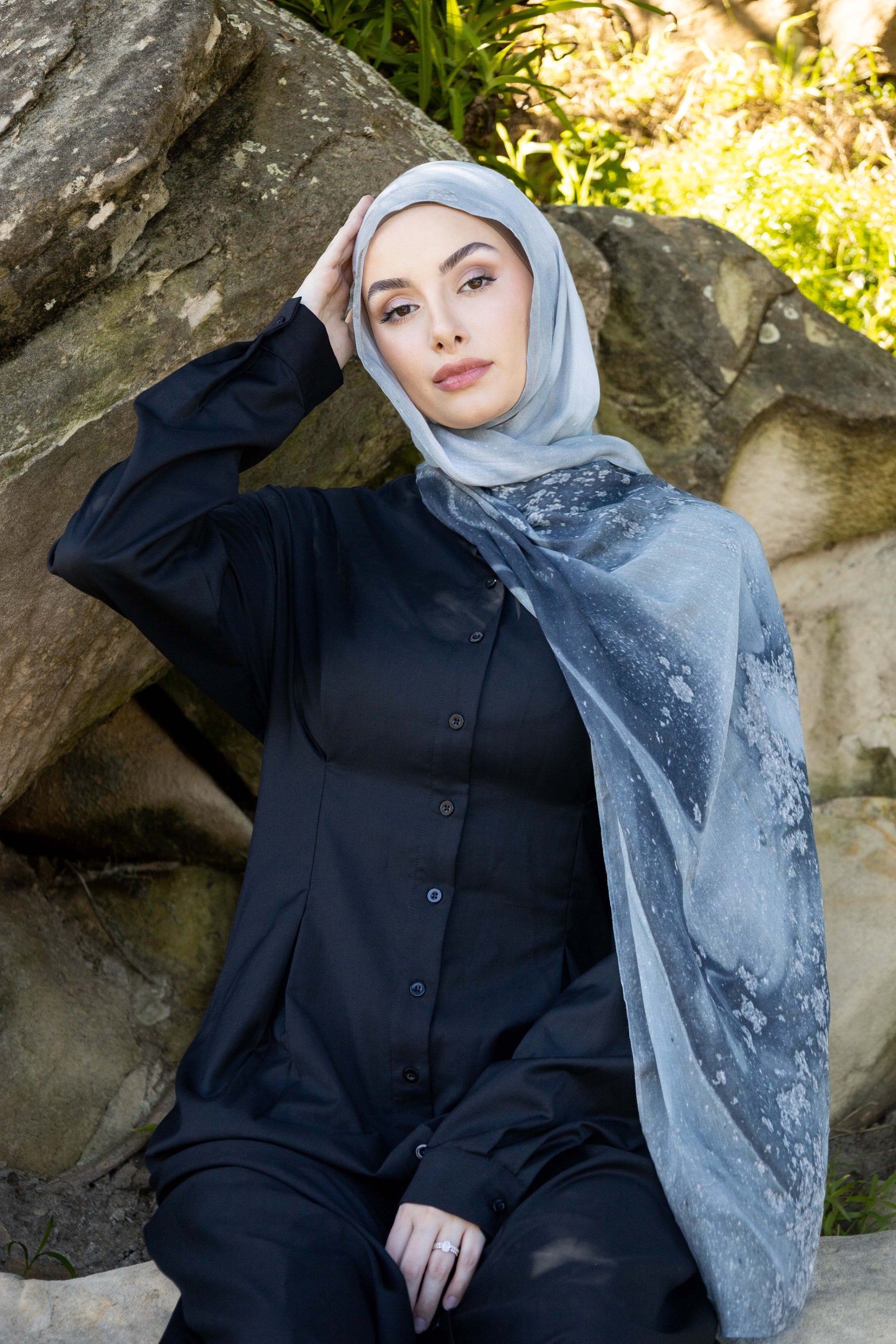 Cinereal- Printed Modal Hijab