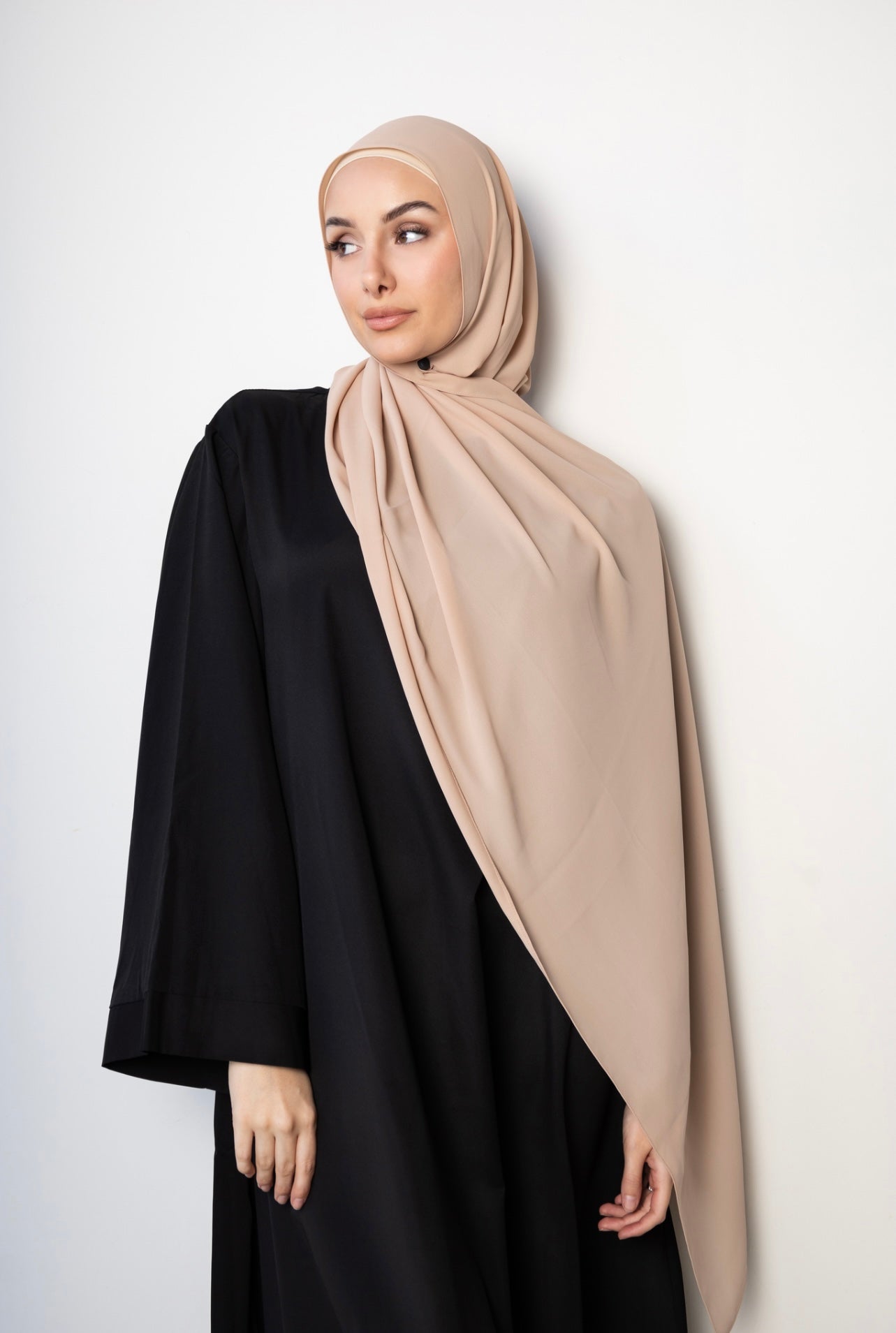 Premium Chiffon Hijab Set - Nude