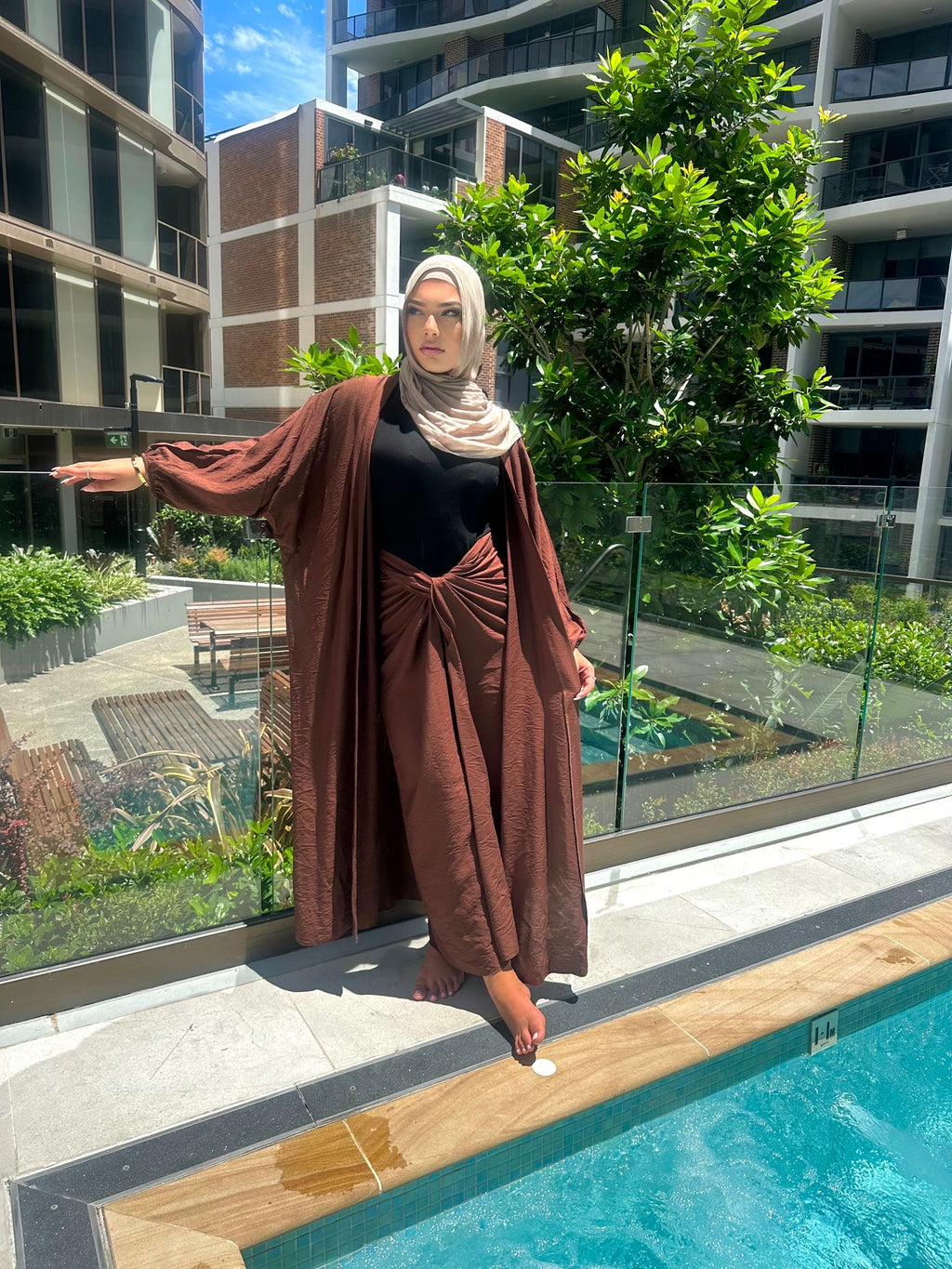 Sahara Skirt Set- Chocolate Brown