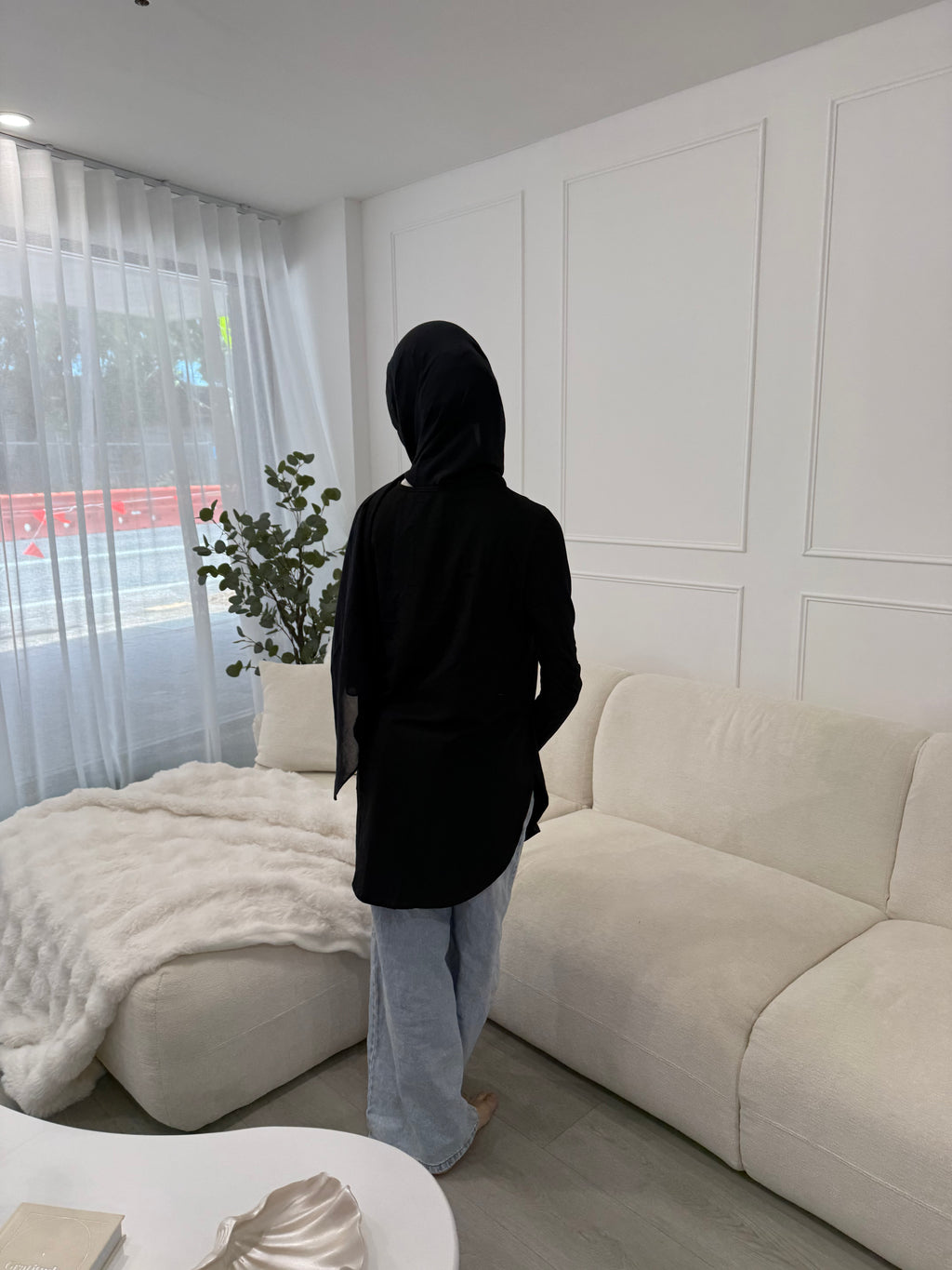 Basic Long Top- Black