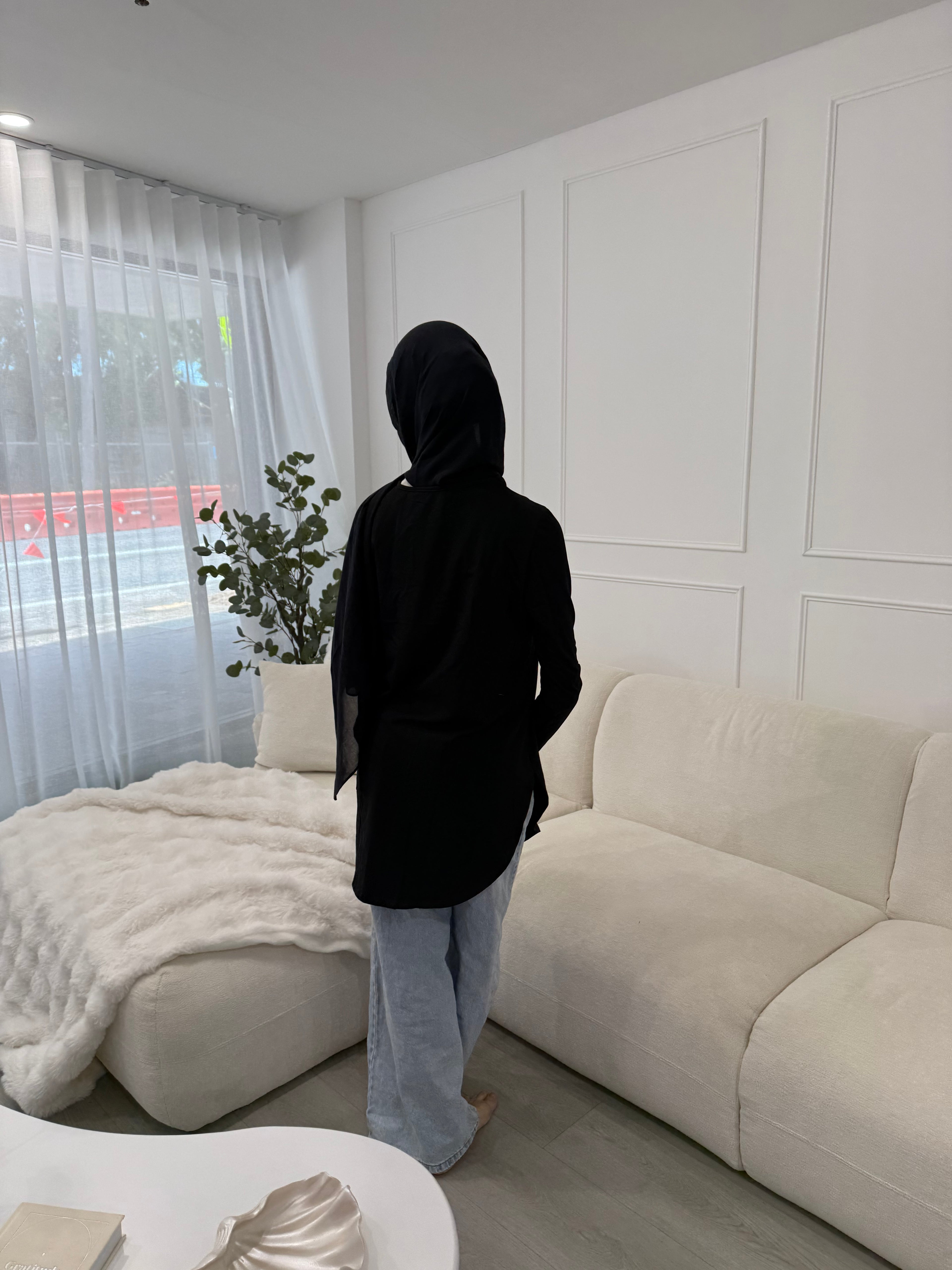 Basic Long Top- Black