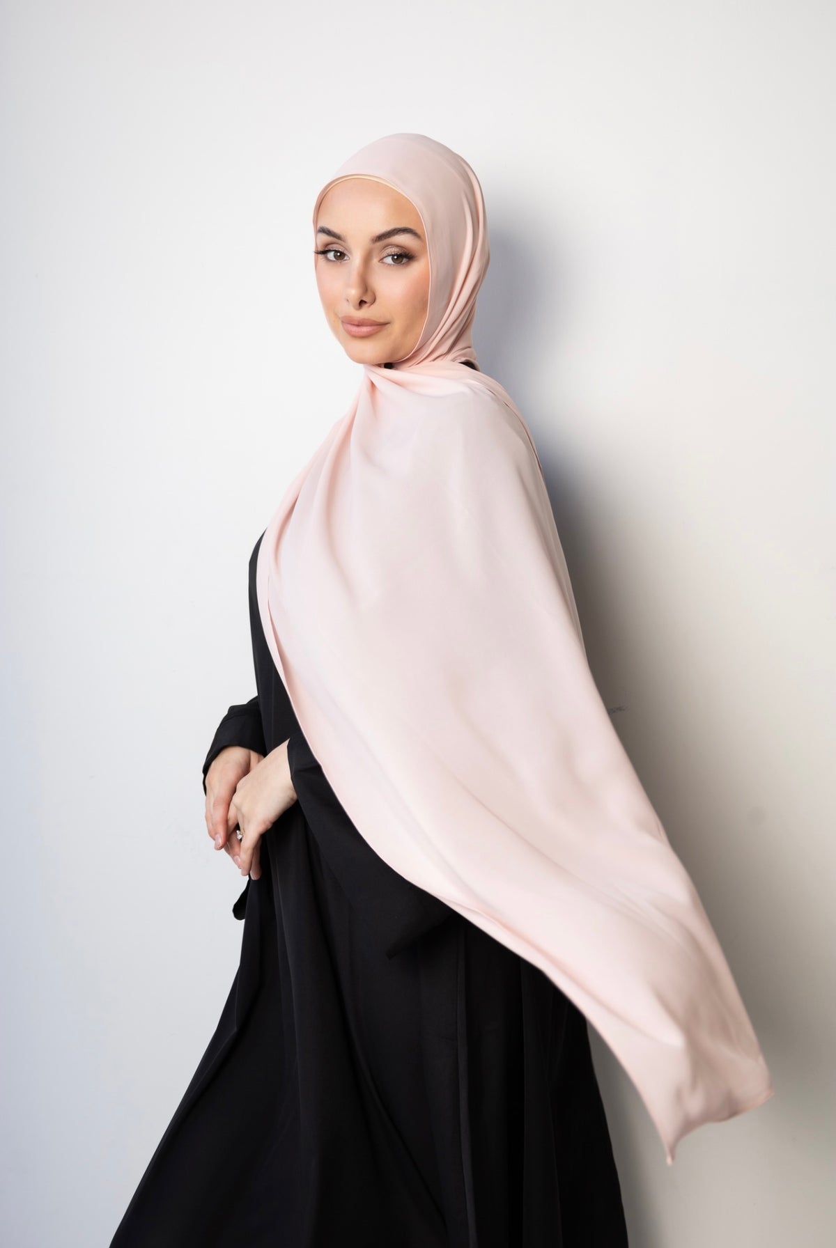 Premium Chiffon Hijab Set - Pastel Pink