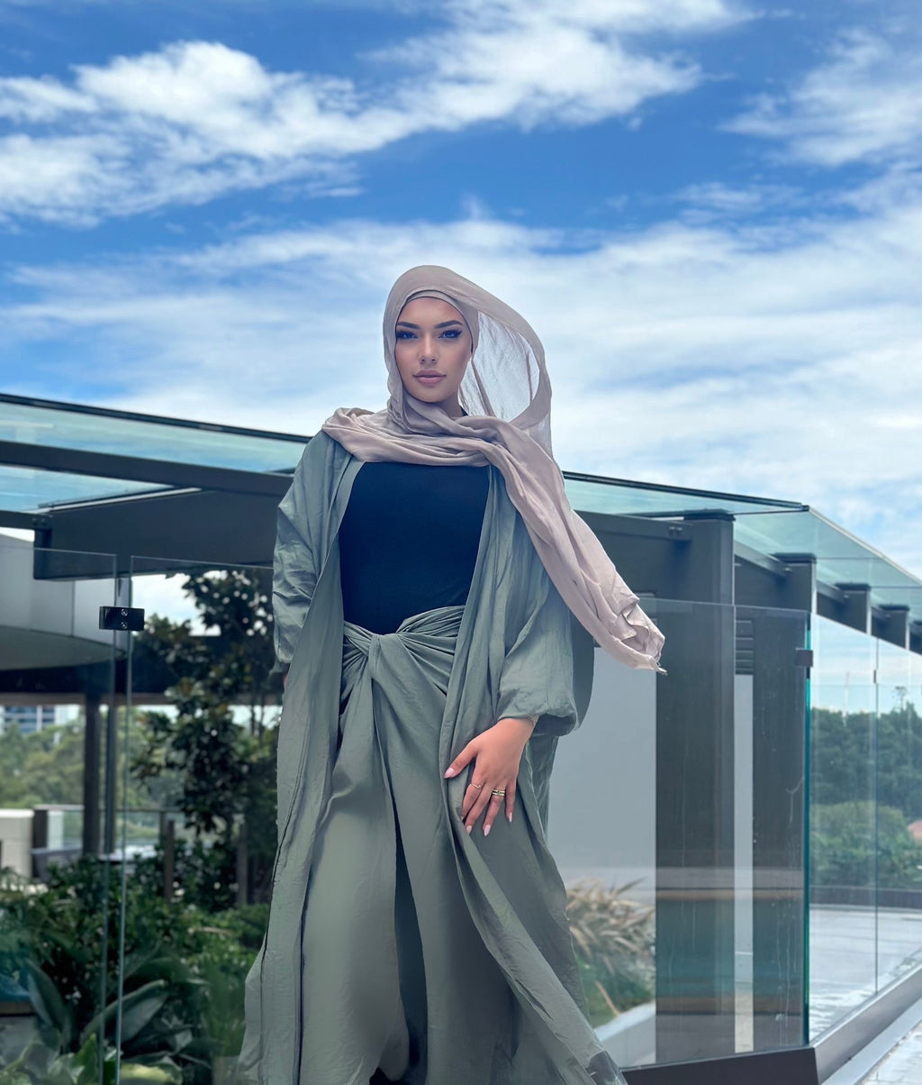 Sahara Skirt Set- Army Green