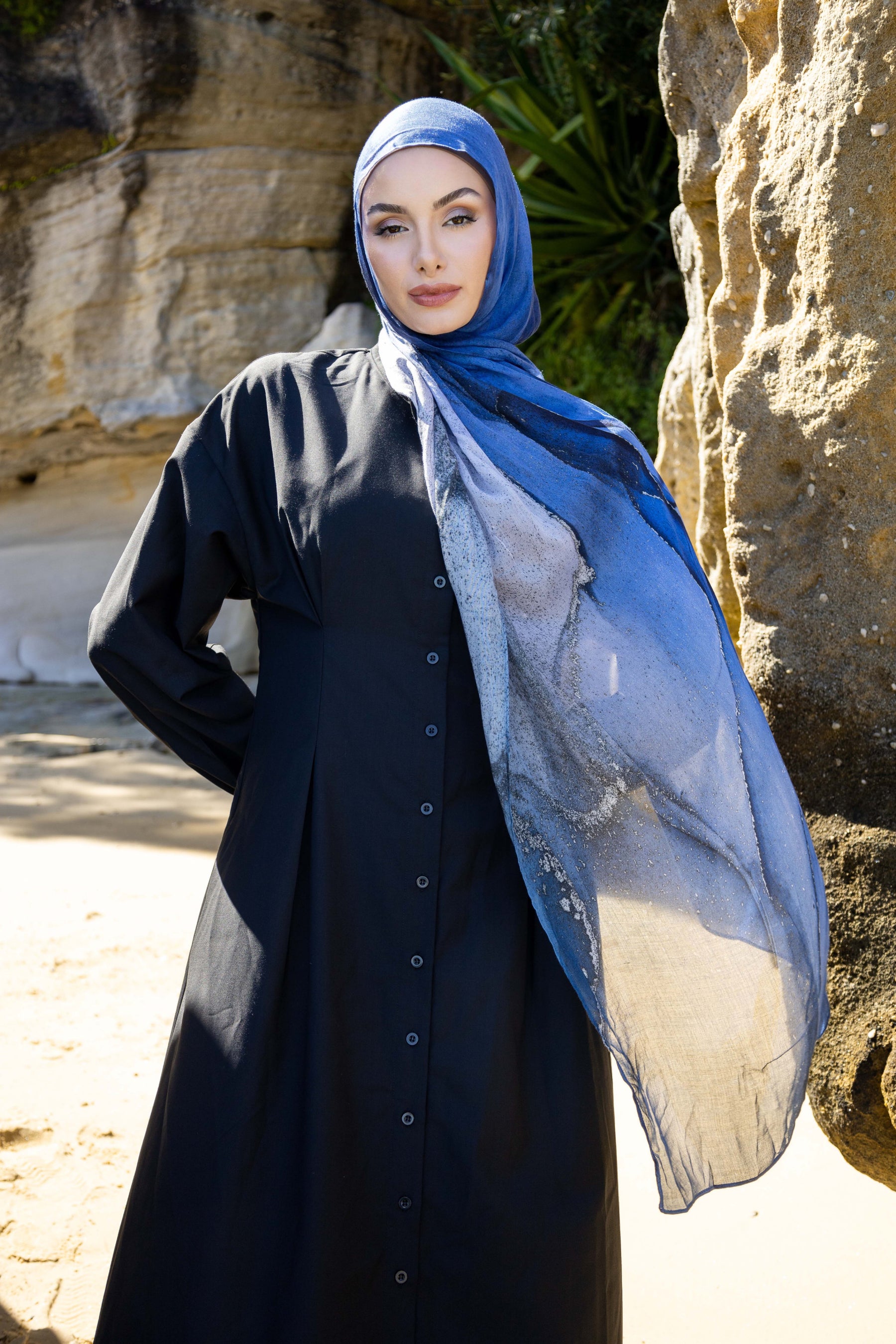 Azurite- Printed Modal Hijab