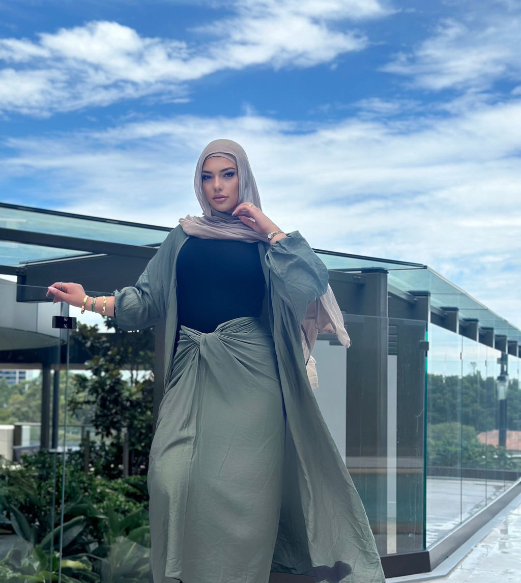 Sahara Skirt Set- Army Green