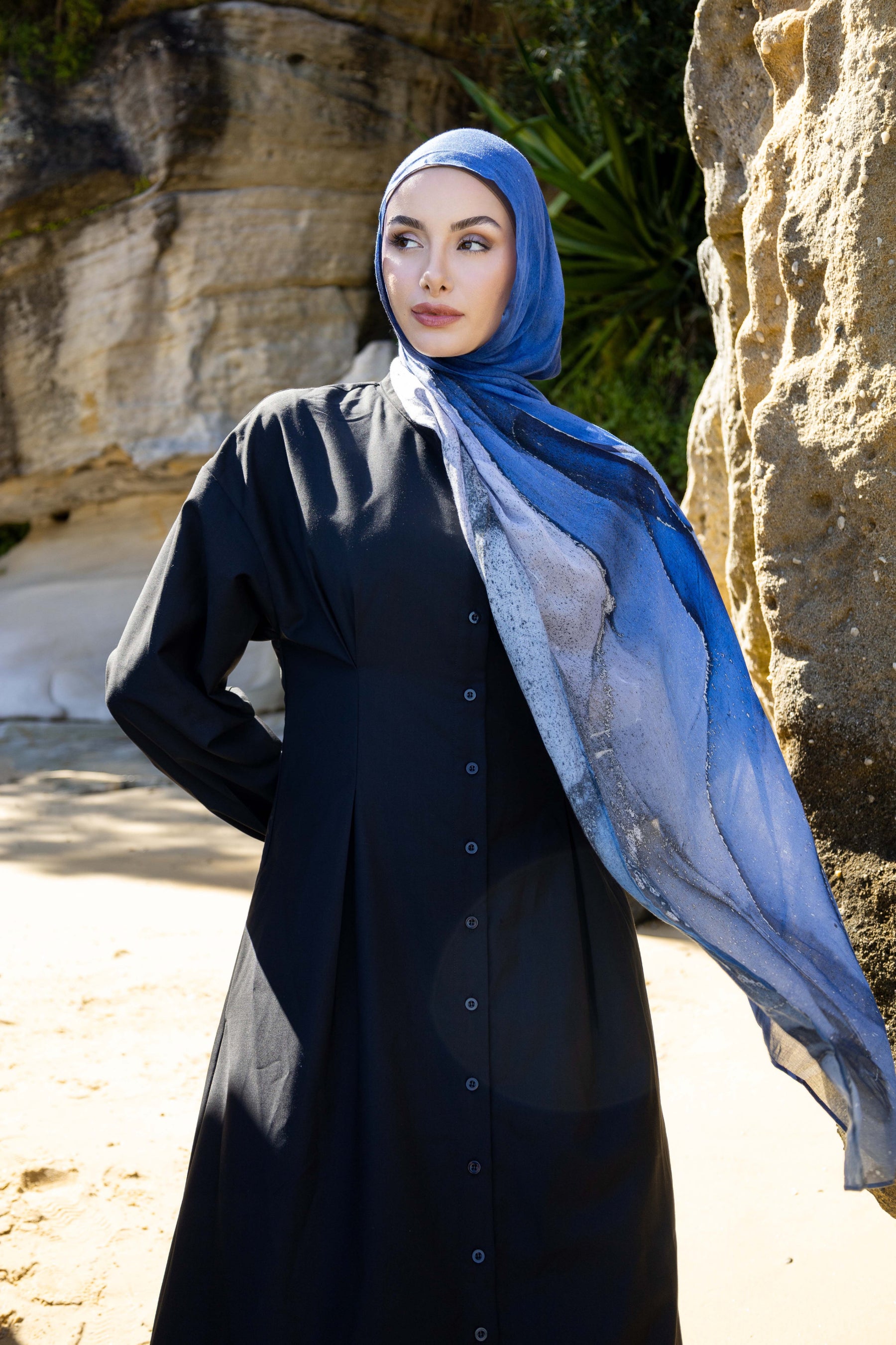 Azurite- Printed Modal Hijab