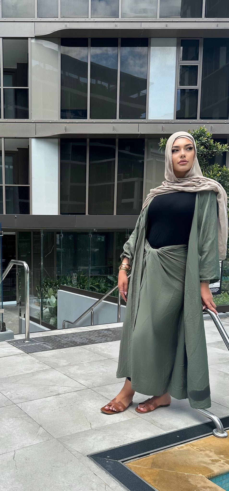 Sahara Skirt Set- Army Green