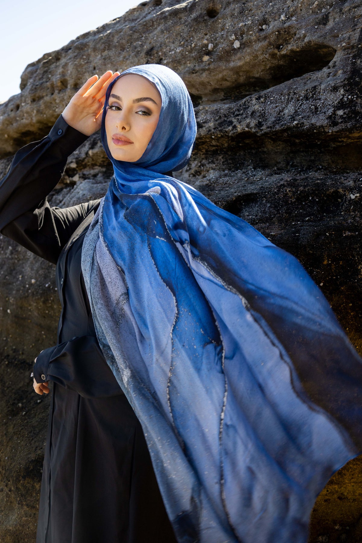 Azurite- Printed Modal Hijab