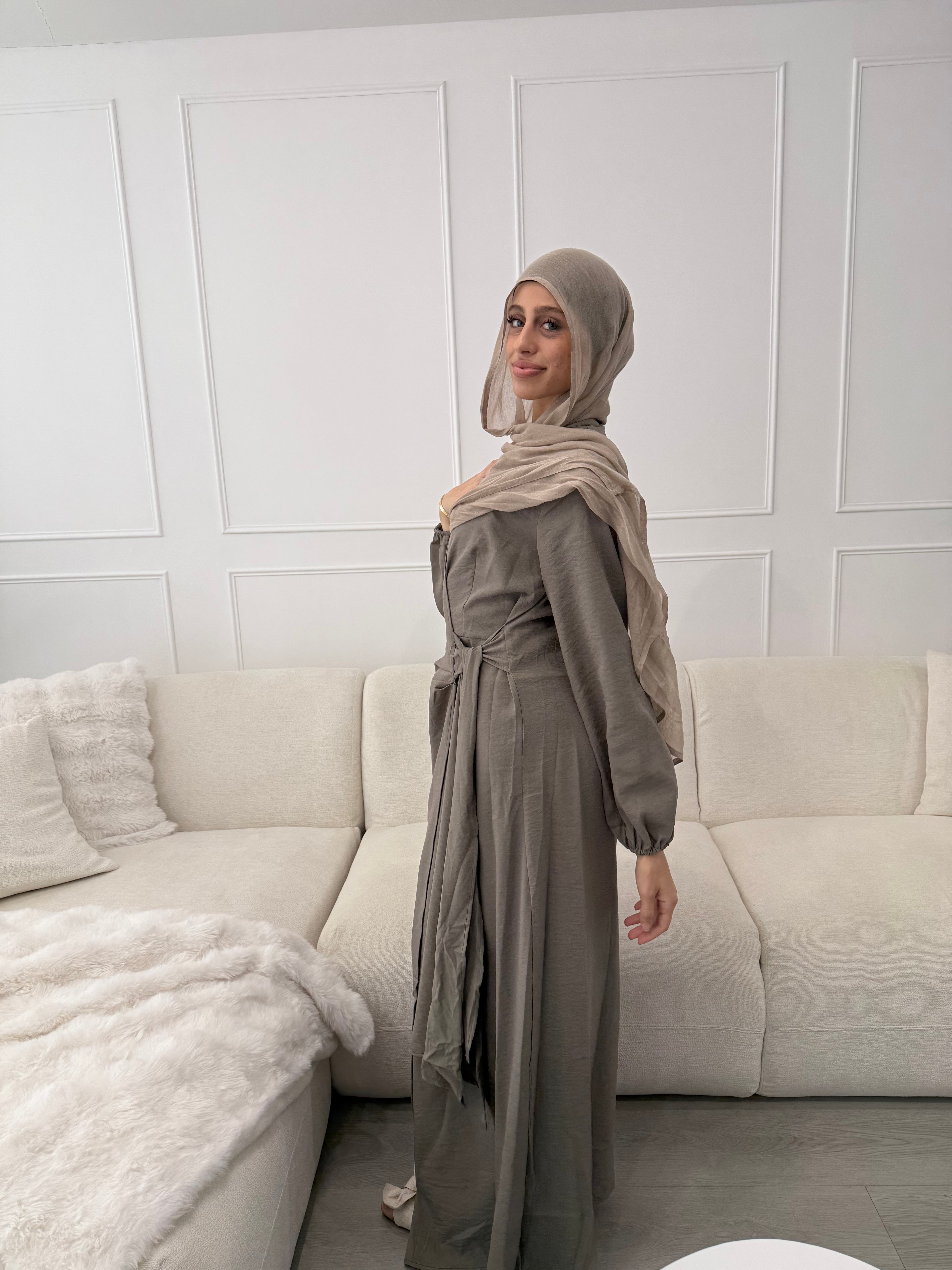 Aya Wrap Dress- Olive